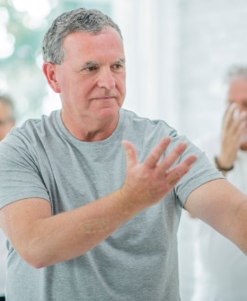 Senior doing tai chi