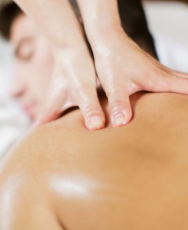 Hands giving a massage