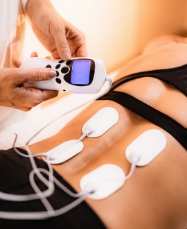 Electrodes on lower back