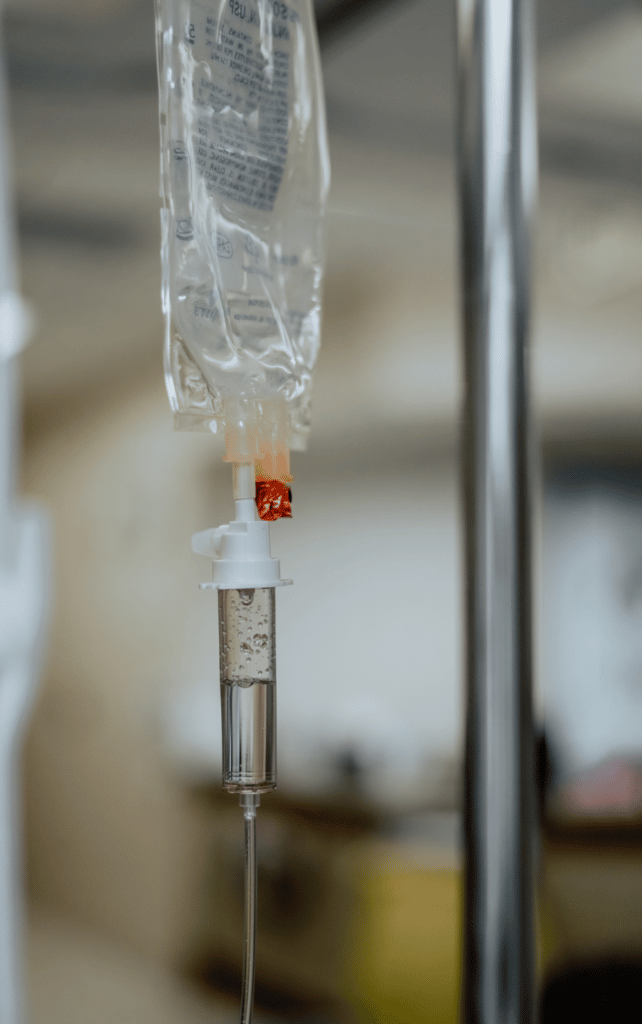 IV bag up close