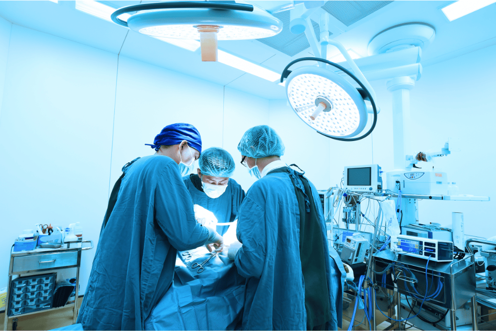 Doctors in operating room