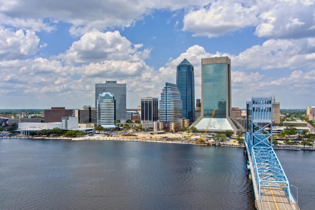 Drone photography of Jacksonville, Florida in May
