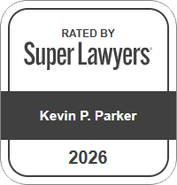 Kevin P. Parker' 2026 Super Lawyers official badge