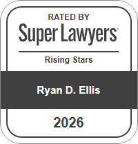 Ryan D. Ellis' 2026 Super Lawyers Rising Stars official badge