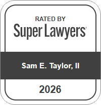 Sam E. Taylor, II 2026 Super Lawyers official badge
